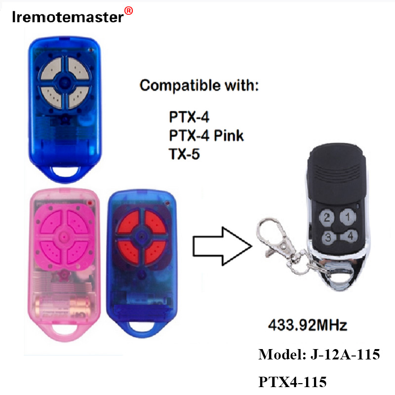 Per PTX4 433,92 MHz Gate Garage Door Remote Control Rolling Code